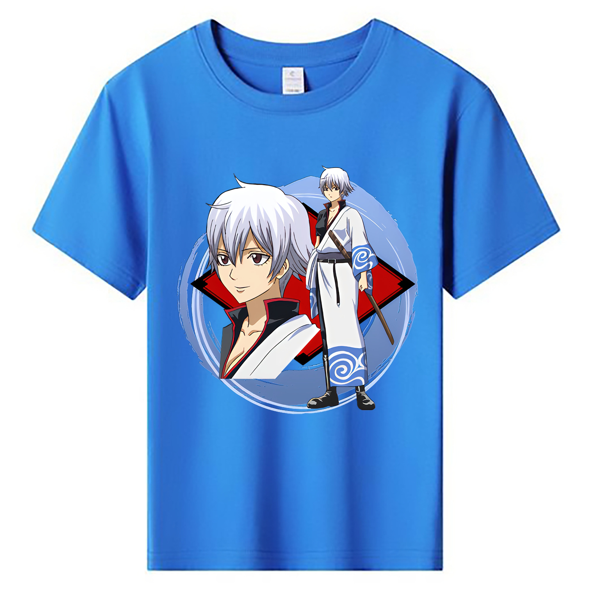 （画像用） ぎんたま 坂田銀時（さかたぎんとき） 神楽 志村新八（しむら しんぱち） GINTAMA Sakata Gintoki Kagura Shimura Shinpachi 綿100％キッズTシャツ（フロントプリント）